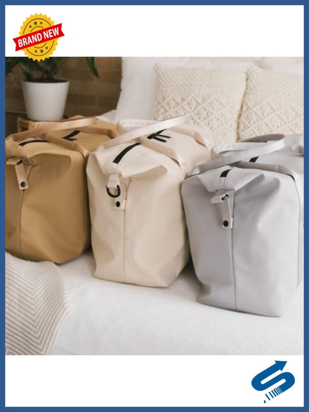 Jadyn Lola Travel Duffel Weekender Overnight Gym Tote Bag Nylon Polyester - Picture 5 of 6